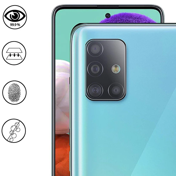 Ally Samsung Galaxy M51 Tempered Cam Kamera Koruyucu-(5775) - Şeffaf 2