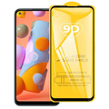 ALLY SM Galaxy A11 9D Full Glue Tempered Cam Ekran Koruyucu-(5775) - Siyah