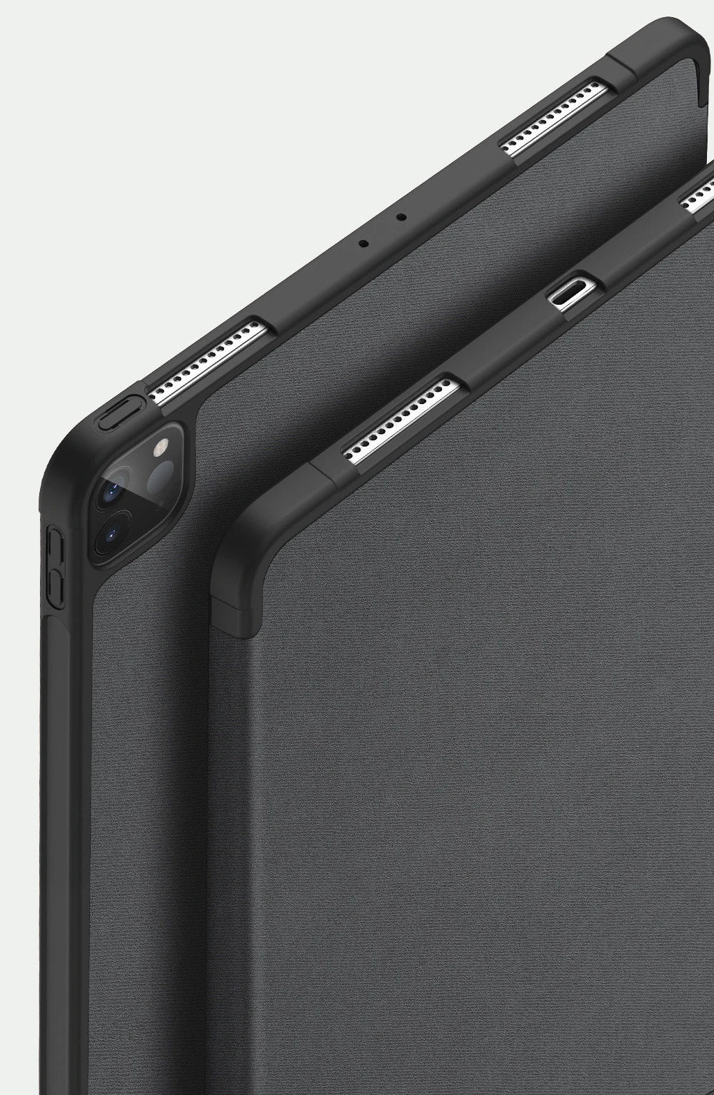 DUX DUCİS iPad Pro 12.9 (2021-2020-2018 )Kılıf Kalem Yerli Soft Tpu Mıknatıslı Domo Series Kılıf-(5775) - Pembe