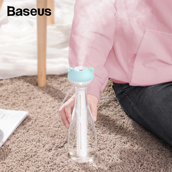 Baseus Magic wand Ev Ofis Nemlendirici Aroma Yayıcı+ Gece Lambası-(5775) - Açık Mavi