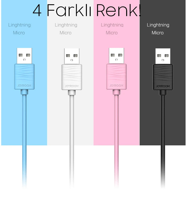 Joyroom İphone Lightning  1metre Hızlı Şarj Usb Kablo-(5775) - Siyah