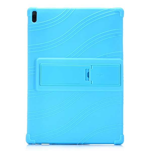 Lenovo Tab E10 TB-X104F Tab 4 10.1 Inch Tablet Standlı Silikon Kılıf-(5775) - Kırmızı