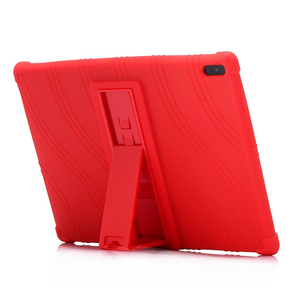 Lenovo Tab E10 TB-X104F Tab 4 10.1 Inch Tablet Standlı Silikon Kılıf-(5775) - Yeşil