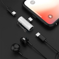 Anahtarlık Dual Usb Type C Şarj Dönüştürücü Başlık Adaptör-(5775) - Gold