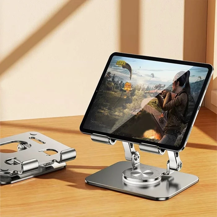 Ally H07 Katalanabilir Alüminyum Tablet ve Telefon Tutucu Standı-(5775) - Gri