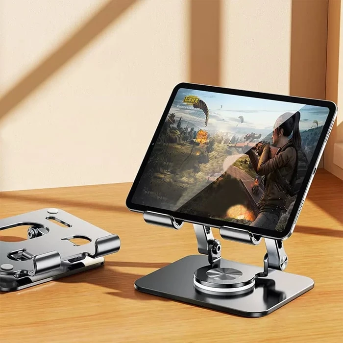 Ally H07 Katalanabilir Alüminyum Tablet ve Telefon Tutucu Standı-(5775) - Gri