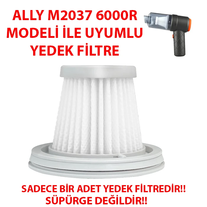 Ally 6000r Araç Süpürgesi için Yedek Filtre-(5775) - Beyaz