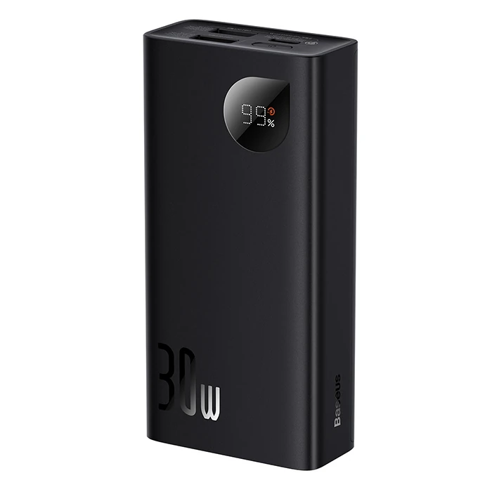 Baseus Adaman2 Digital Display 10000mAh 30W Powerbank Taşınabilir Şarj Cihazı VOOC Edition-(5775) - Beyaz