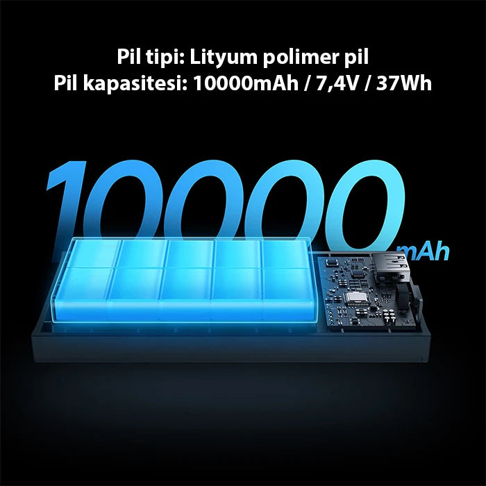 Baseus Adaman2 Digital Display 10000mAh 30W Powerbank Taşınabilir Şarj Cihazı VOOC Edition-(5775) - Beyaz