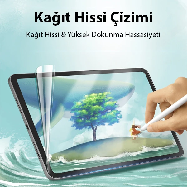 ALLY iPad Mini 6 (2021) ve Mini 7 (2024) Paper Like Film Darbe Emici Pet Ekran Koruyucu-(5775) - Şeffaf 2
