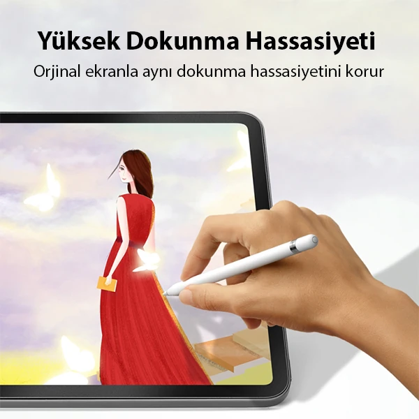 ALLY iPad Mini 6 (2021) ve Mini 7 (2024) Paper Like Film Darbe Emici Pet Ekran Koruyucu-(5775) - Şeffaf 2