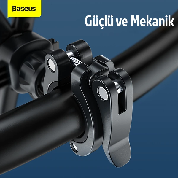 Baseus Quick to take 360 Derece Dönebilen Bisiklet ve Motosiklet Telefon Tutucu-(5775) - Siyah