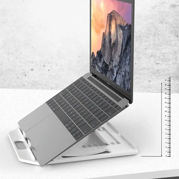 ALLY Yükseklik Ayarlı Dizüstü Laptop-Tablet Standı Telefon Tutucu-(5775) - Beyaz