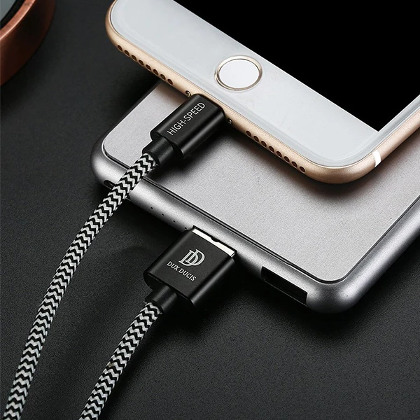 Dux Ducis K-One Cable İPhone  Usb Şarj Kablosu 1 METRE-(5775) - Siyah