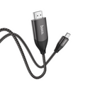 HOCO UA16 Type-C to HDMI 4K 30hz Ses ve Görüntü Aktarma Kablosu-(5775) - Siyah