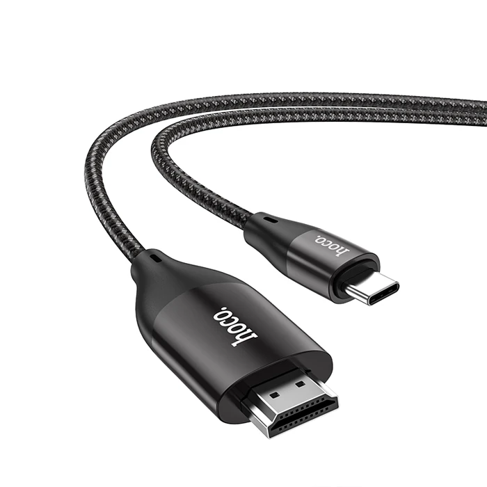 HOCO UA16 Type-C to HDMI 4K 30hz Ses ve Görüntü Aktarma Kablosu-(5775) - Siyah