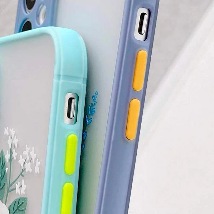iPhone 11 Pro 5.8inç Kamera Korumalı Çiçek Desenli Silikon Kılıf-(5775) - Desenli 1
