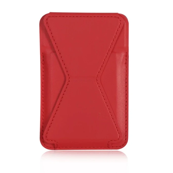 ALLY İPhone 15-14- 13-12'ler İçin Standlı Deri Cüzdan Magsafe Kartlık Cüzdan Kılıf-(5775) - Yeşil