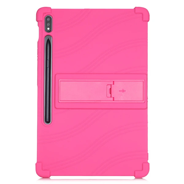 ALLY Galaxy Tab S8 S7 T870 /  T875 11 inç Standlı Silikon Kılıf-(5775) - Yeşil