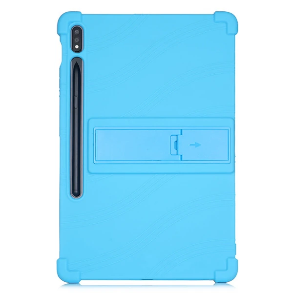ALLY Galaxy Tab S8 S7 T870 /  T875 11 inç Standlı Silikon Kılıf-(5775) - Siyah