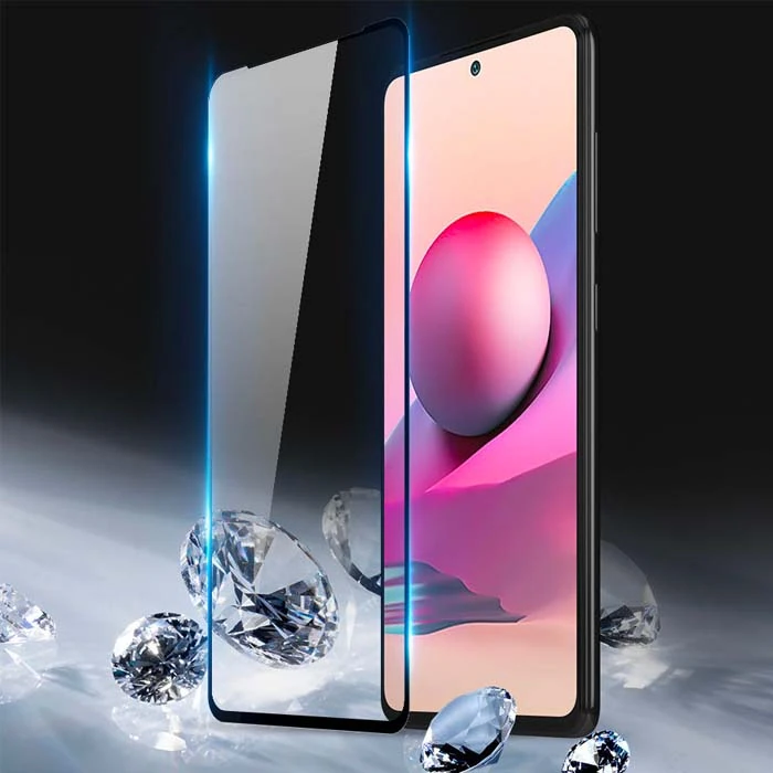Dux Ducis Full Kaplama Redmi Note 10 Note 10S Cam Ekran Koruyucu-(5775) - Siyah