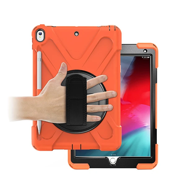 İPad Pro 10.5 Air10.5 2019 Kalem Yerli Standlı Zırh Kılıf Shockproof case-(5775) - Siyah