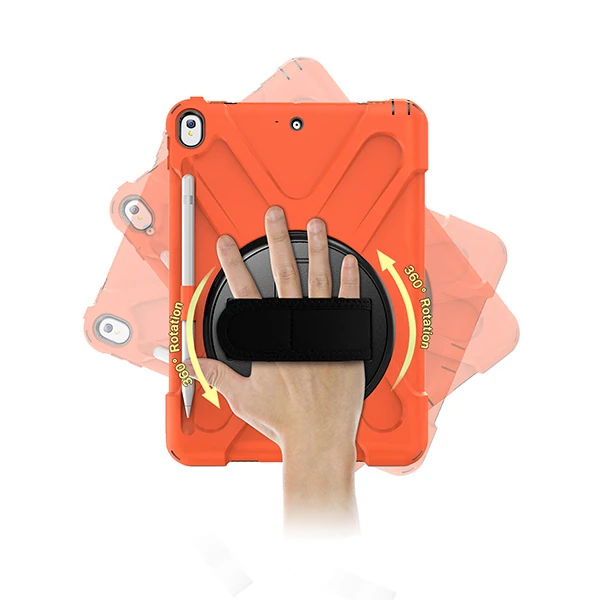 İPad Pro 10.5 Air10.5 2019 Kalem Yerli Standlı Zırh Kılıf Shockproof case-(5775) - Siyah