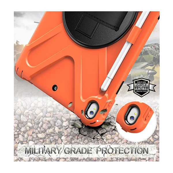 İPad Pro 10.5 Air10.5 2019 Kalem Yerli Standlı Zırh Kılıf Shockproof case-(5775) - Siyah