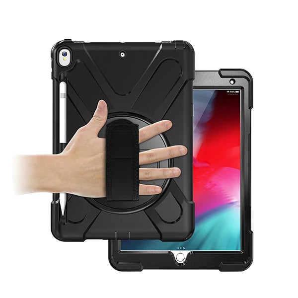 İPad Pro 10.5 Air10.5 2019 Kalem Yerli Standlı Zırh Kılıf Shockproof case-(5775) - Siyah