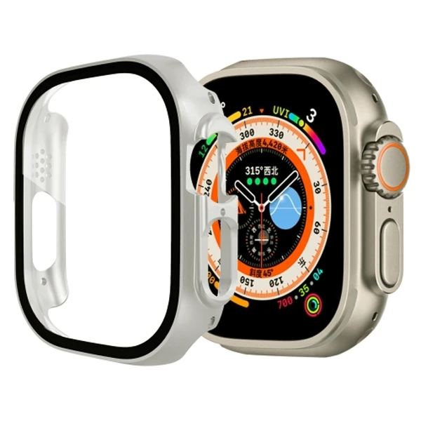 Ally Apple Watch Ultra 49mm için Hard PC Full Koruma Sert Armor Zırh Kılıf-(5775) - Açık Mavi