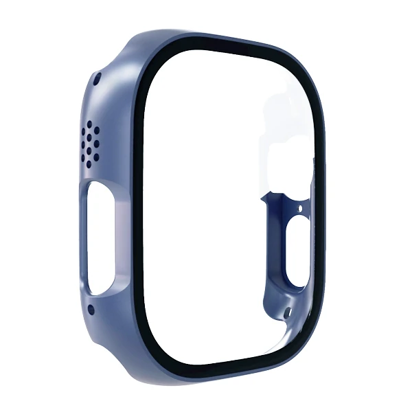 Ally Apple Watch Ultra 49mm için Hard PC Full Koruma Sert Armor Zırh Kılıf-(5775) - Açık Mavi
