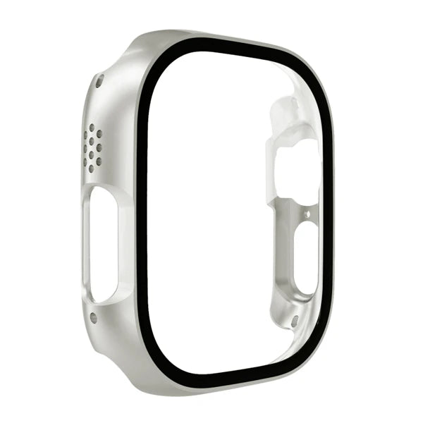 Ally Apple Watch Ultra 49mm için Hard PC Full Koruma Sert Armor Zırh Kılıf-(5775) - Gümüş