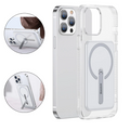 Baseus iPhone 13 Pro Max 6.7 Manyetik Magsafe Standlı Silikon Kılıf-(5775) - Şeffaf 2