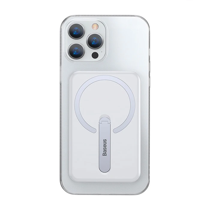 Baseus iPhone 13 Pro Max 6.7 Manyetik Magsafe Standlı Silikon Kılıf-(5775) - Şeffaf 2
