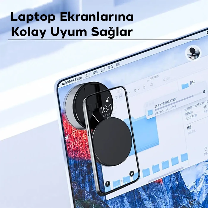 Ally 360° Ayarlanabilir Vakumlu Araç Oto Telefon Tutucu-(5775) - Gri
