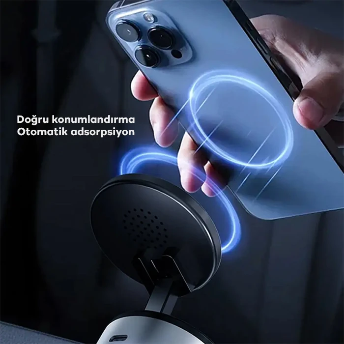 Ally 360° Ayarlanabilir Vakumlu Araç Oto Telefon Tutucu-(5775) - Gri