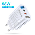 USLİON PD 58W USB + Type-c Hızlı Şarj Başlığı-(5775) - Siyah