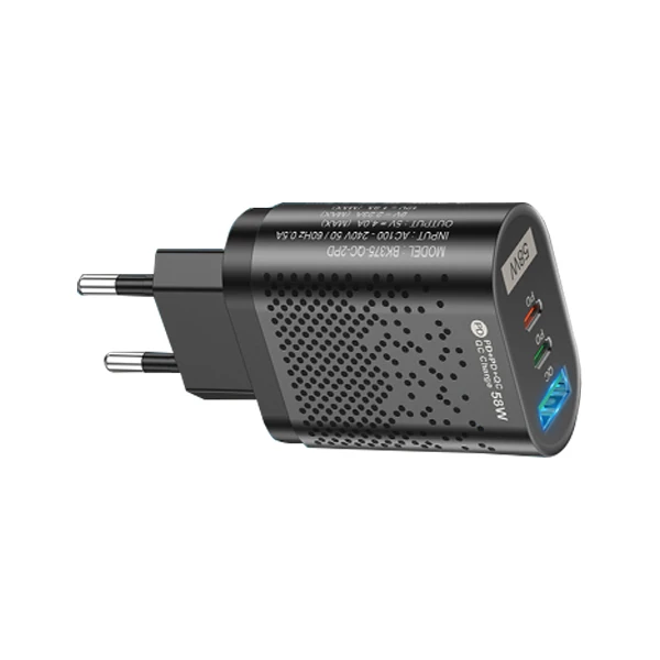 USLİON PD 58W USB + Type-c Hızlı Şarj Başlığı-(5775) - Siyah