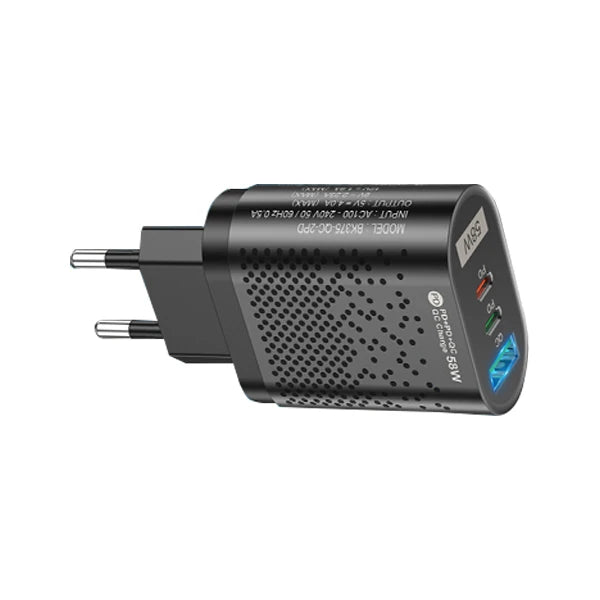 USLİON PD 58W USB + Type-c Hızlı Şarj Başlığı-(5775) - Siyah
