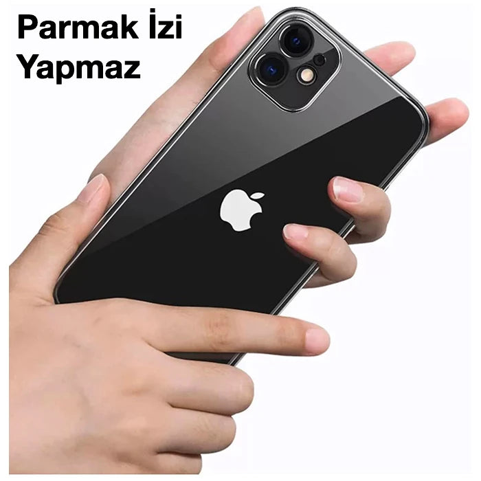 iPhone 11 6.1inç Renkli Kenar Şeffaf Kılıf Kamera Korumalı Silikon Kılıf-(5775) - Rose Gold