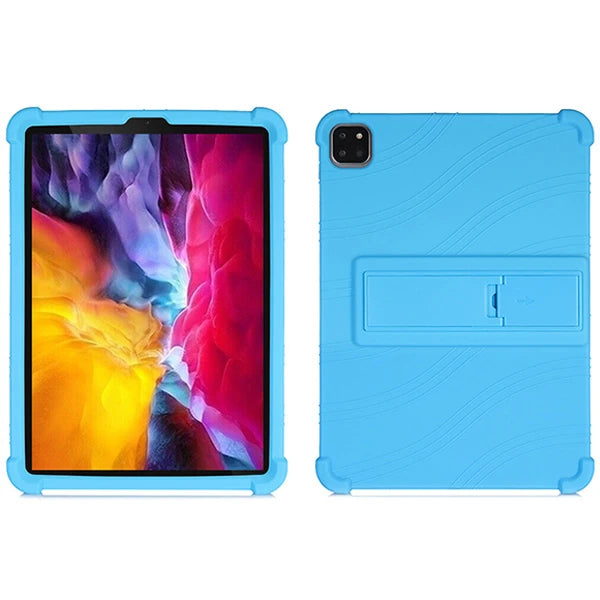 ALLY iPad Air 10.9 İnç Standlı Silikon Kılıf 20202022-(5775) - Açık Mavi