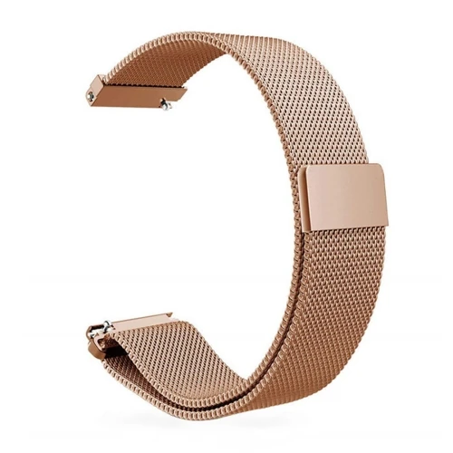 22MM Gear S3 Watch 4 -GT2 GT2E 46MM KayışKordon Metal Milano Loop-(5775) - Gold
