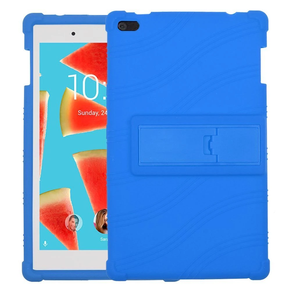 Lenovo Tab 4 8 (tb-8504 Standlı Silikon Kılıf Ultra Koruma Kılıf-(5775) - Açık Mavi