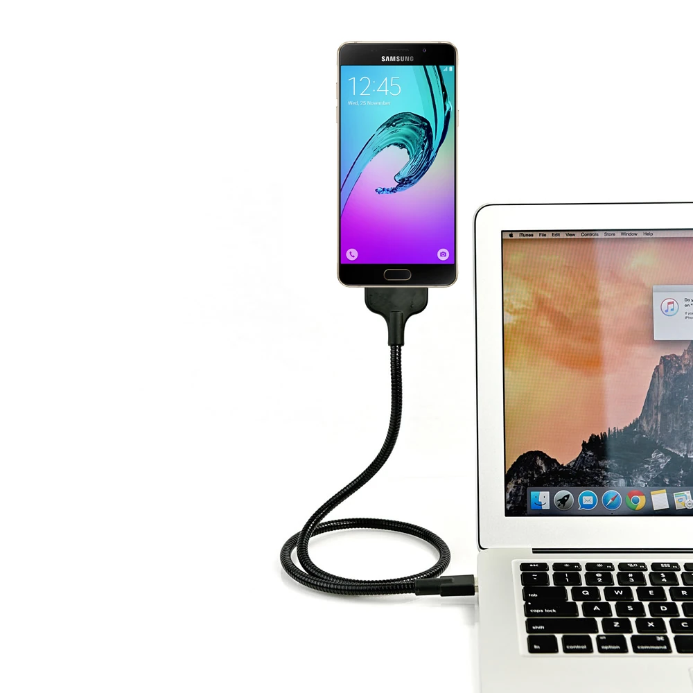 Lazy Acrobat Metal Usb Stand Android Micro Usb-(5775) - Siyah