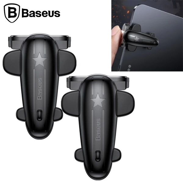Baseus Shooting Game Pubg Oyun Ateşleyici Telefon Tablet 2adet Set-(5775) - Şeffaf 2