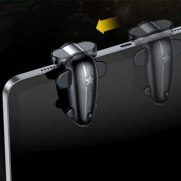 Baseus Shooting Game Pubg Oyun Ateşleyici Telefon Tablet 2adet Set-(5775) - Şeffaf 2