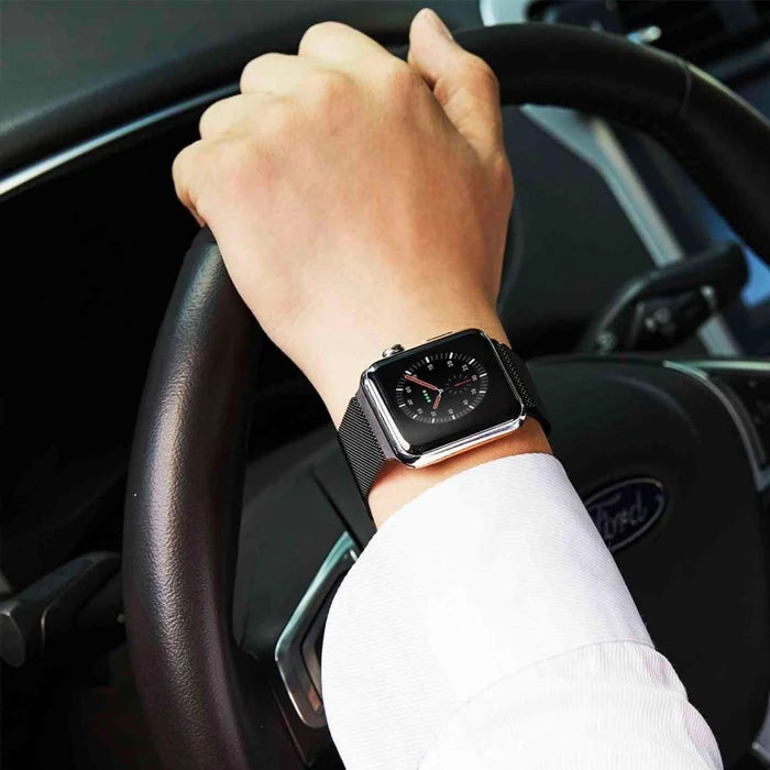 Ally Apple Watch 7-8 45mm 6-5-4 44mm Kayış Kordon Metal Milano Loop 3-2-1 42mm-(5775) - Bronz