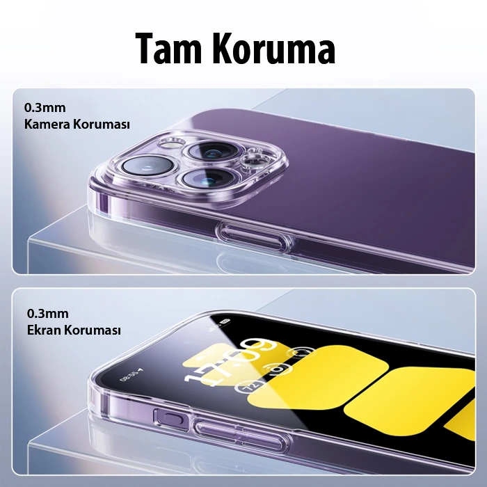 Baseus iPhone 15 Pro Lucent Serisi Ultra İnce Transparan Kılıf-(5775) - Şeffaf 2