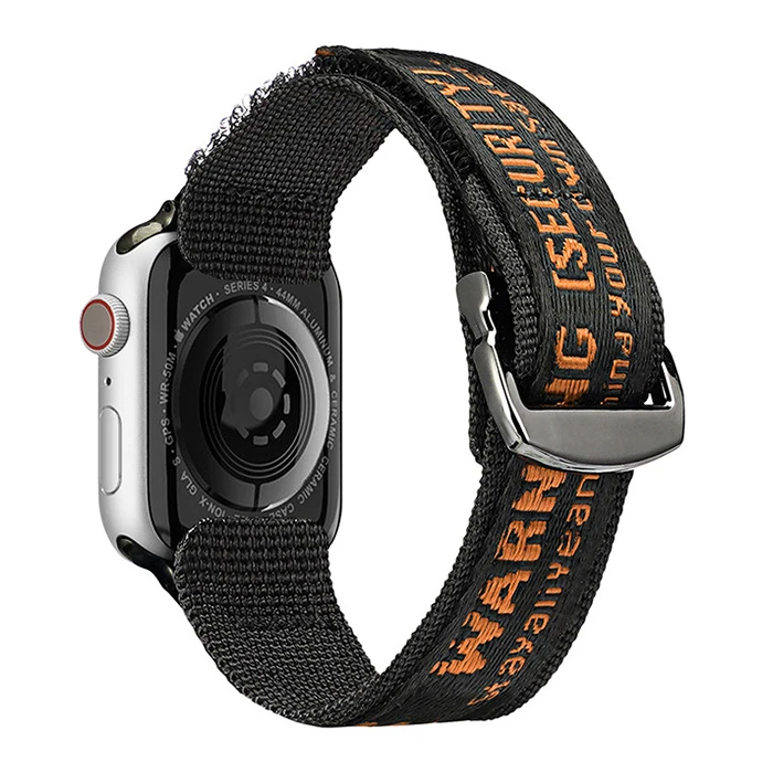 Dux Ducis Apple Watch 42/44/45MM için Kayış Kordon Lylon Loop-(5775) - Yeşil-Sarı