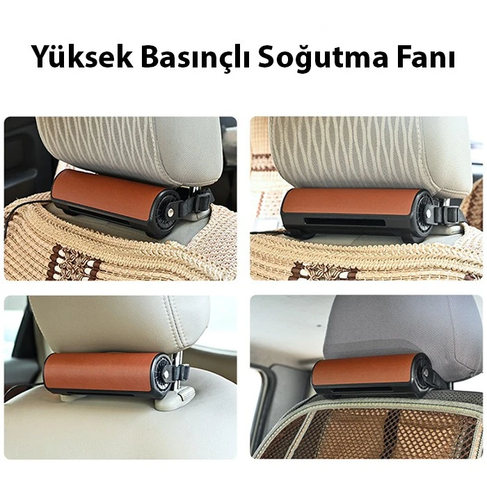 Ally CF01 Ayarlanabilir Araç ve Oyuncu Koltuğu için Havalandırma Soğutma Fanı - USB-(5775) - Siyah